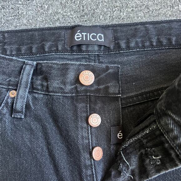 ETICA Women's Size 29 Josie High Rise Crop Jeans Obsidian - Picture 6 of 11